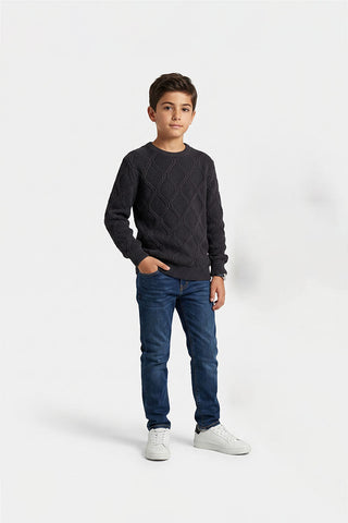 Diamond Knit pattern Sweater for Boys