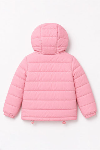 HOODED QUILTED PUFFER JACKET FOR GIRLS