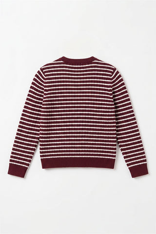 STRIPED KNIT CARDIGAN FOR GIRLS