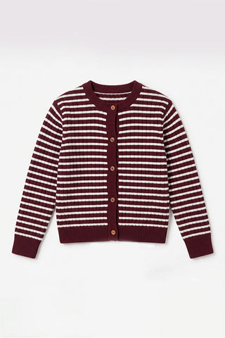 STRIPED KNIT CARDIGAN FOR GIRLS