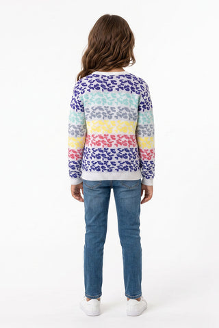 printed Knit Sweater for Girls
