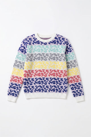 printed Knit Sweater for Girls