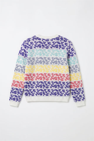 printed Knit Sweater for Girls