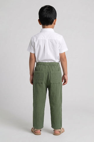 TEXTURED PULL-ON PANTS FOR BABY BOYS