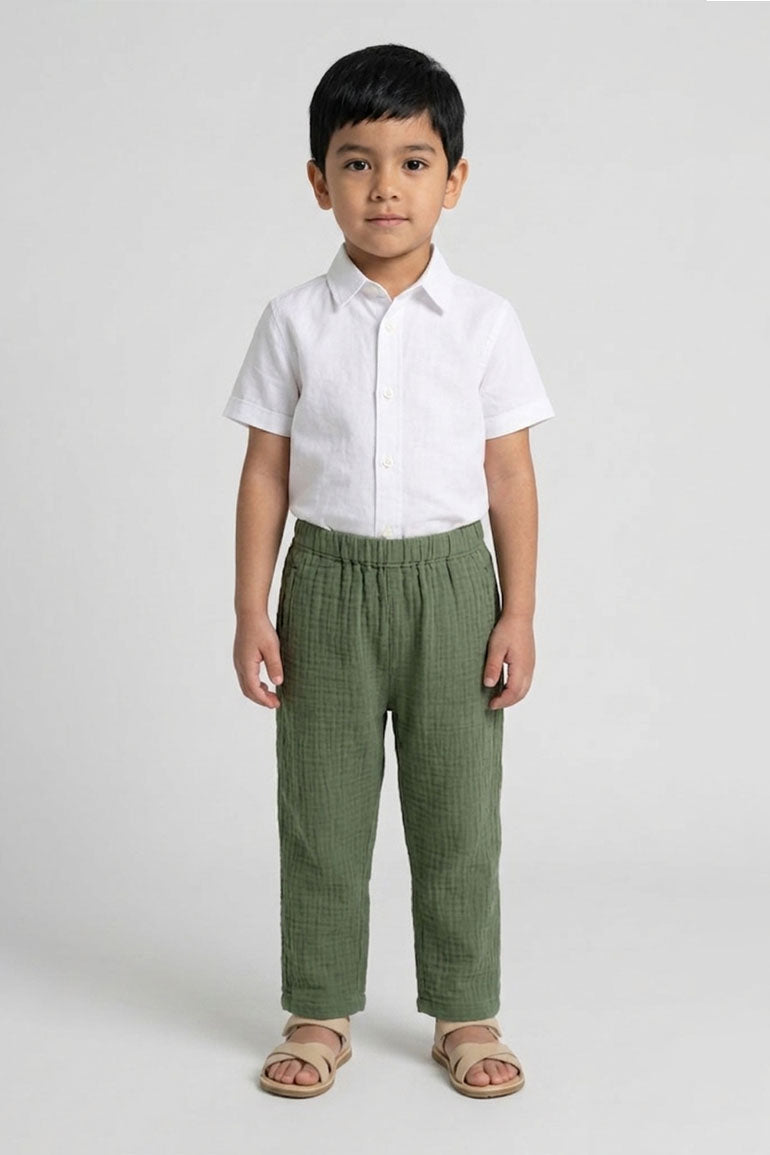 TEXTURED PULL-ON PANTS FOR BABY BOYS