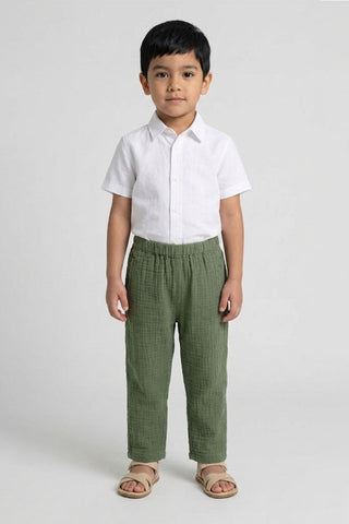 TEXTURED PULL-ON PANTS FOR BABY BOYS