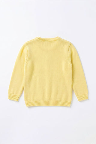 Knitted Sweater with pom pom detail for Baby Girls