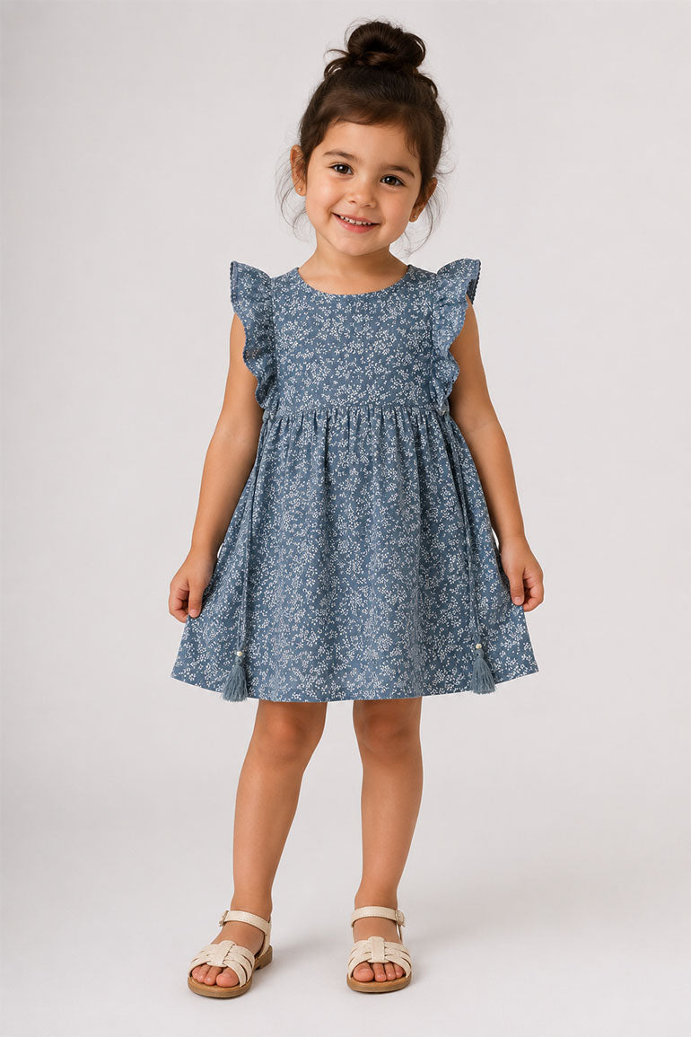 FLORAL RUFFLE DRESS FOR BABY GIRLS