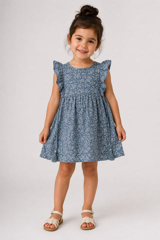 FLORAL RUFFLE DRESS FOR BABY GIRLS