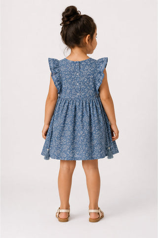 FLORAL RUFFLE DRESS FOR BABY GIRLS