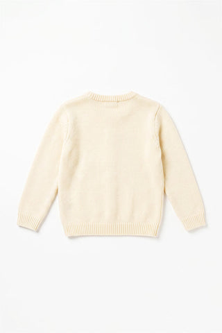 Knitted Sweater with pom pom detail for Baby Girls