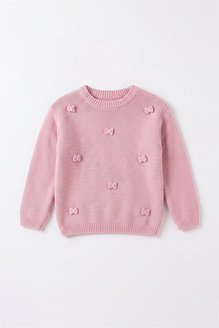 BOW DETAIL KNIT SWEATER FOR BABY GIRLS