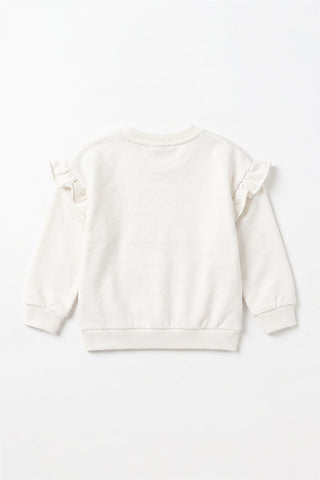 PRINTED RUFFLE SWEATSHIRT FOR BABY GIRLS