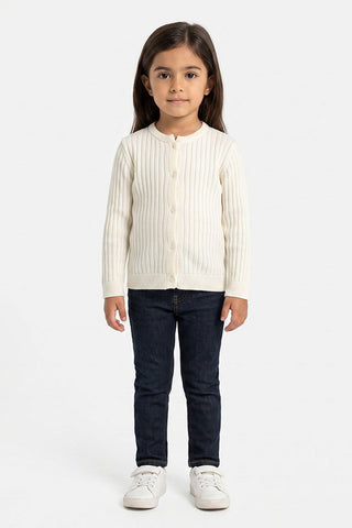 Ribbed Knit Cardigan for Baby Girls