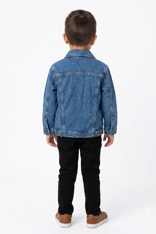 WASHED DENIM JACKET FOR BABY BOYS