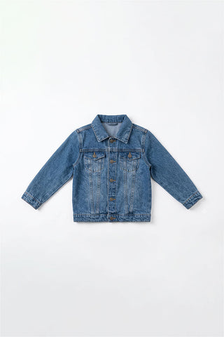 WASHED DENIM JACKET FOR BABY BOYS