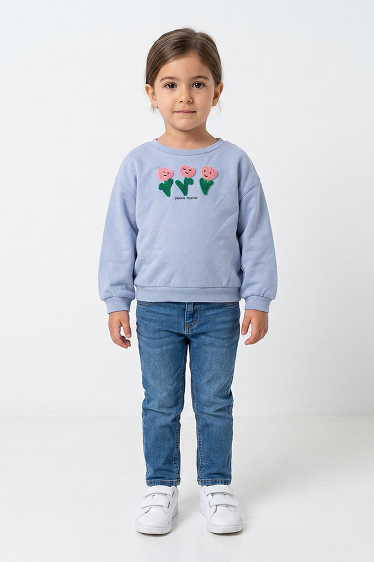 EMBROIDERED SWEATSHIRT FOR BABY GIRLS