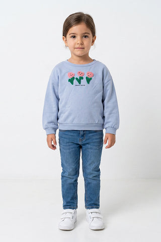 EMBROIDERED SWEATSHIRT FOR BABY GIRLS
