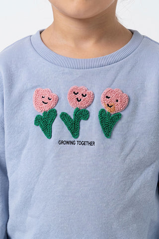 EMBROIDERED SWEATSHIRT FOR BABY GIRLS