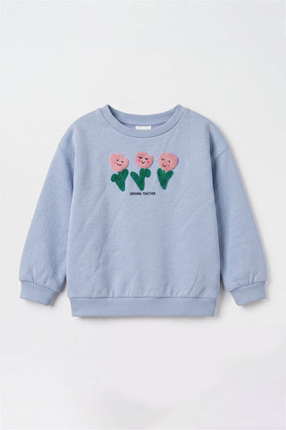 EMBROIDERED SWEATSHIRT FOR BABY GIRLS