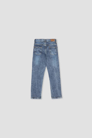Acid Wash Slim Fit Jeans For Boy