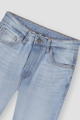 Light Wash Slim Fit Denim Jeans For Boy
