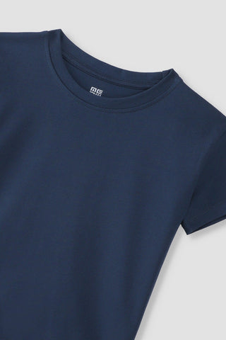 Solid Crew Neck T-Shirt For Boy