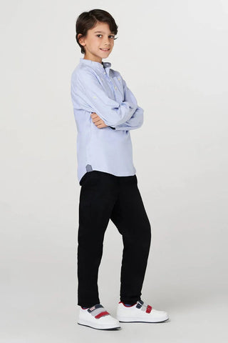 Solid Button Down Shirt For Boy
