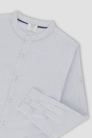 Striped Button Down Shirt For Boy