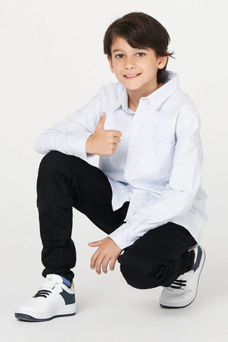 Striped Button Down Shirt For Boy