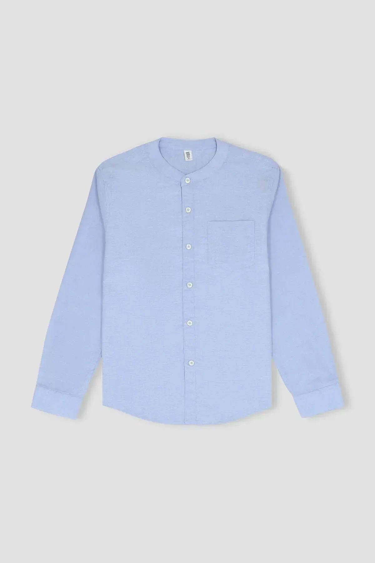 Solid Button Down Shirt For Boy