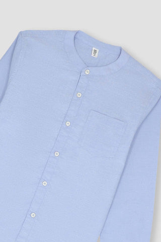 Solid Button Down Shirt For Boy