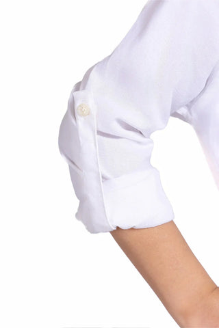 Solid Button Downshirt For Boy