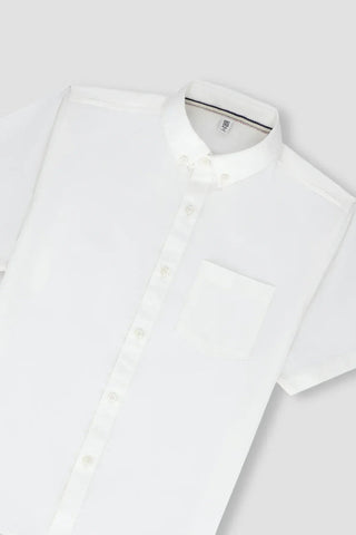 Solid Button Downshirt For Boy