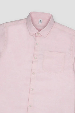 Solid Button Down Shirt For Boy