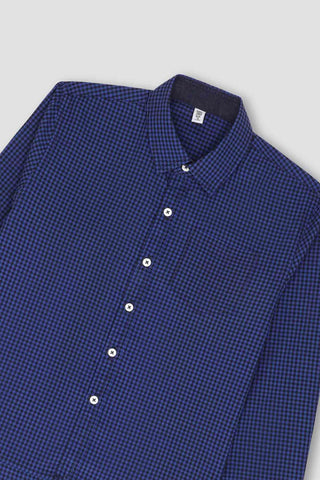 Checkered Button Downshirt For Boy