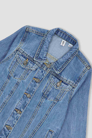 Medium Wash Denim Jacket For Boy