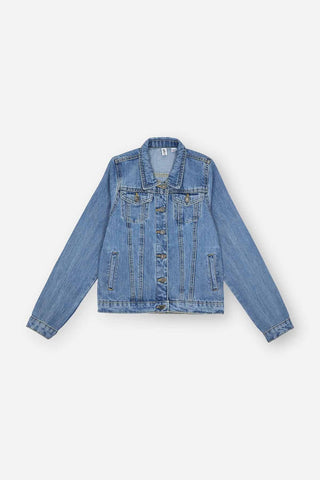 Medium Wash Denim Jacket For Boy