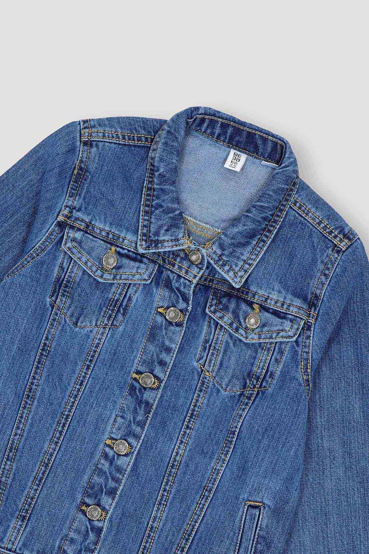 Medium Wash Denim Jacket For Boy