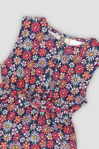 Printed Jumpsuit Dress For Baby Girl