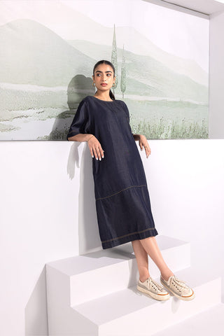 Denim Midi Dress For Women