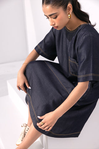 Denim Midi Dress For Women