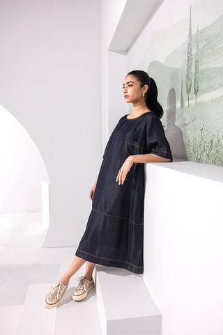 Denim Midi Dress For Women