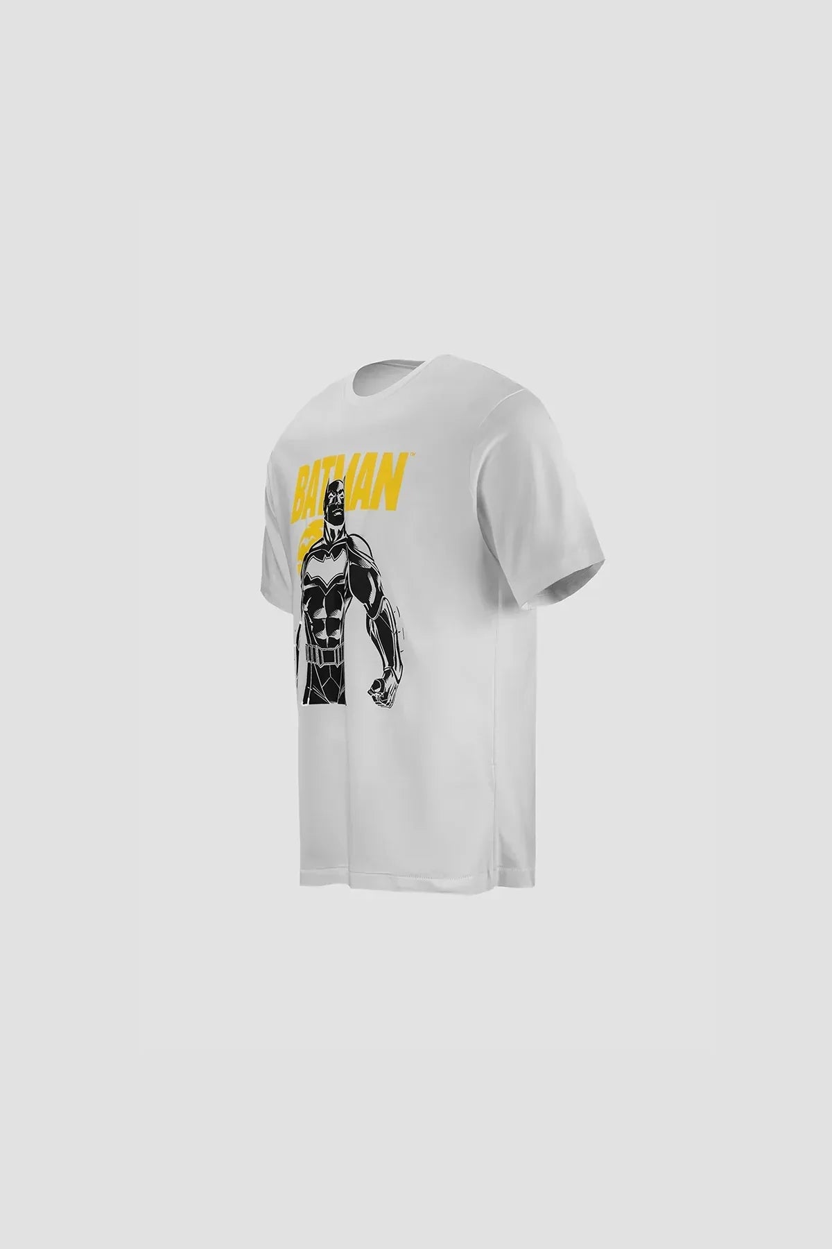 Batman Print T-Shirt For Men - White - MEME