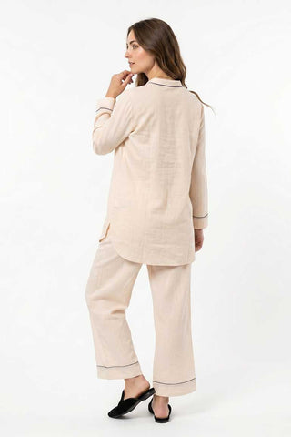 CO-ORD SET WITH PIPING DETAIL FOR WOMEN