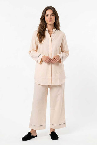 CO-ORD SET WITH PIPING DETAIL FOR WOMEN