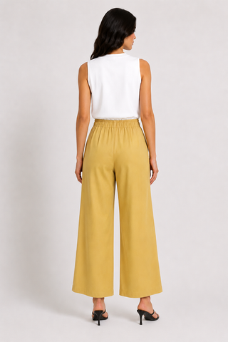 PLEATED STRAIGHT FIT TROUSERS FOR WOMEN