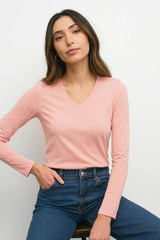 V-Neck Full Sleeves T-Shirt For Women