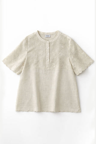 Embroidered Cape Sleeve Top for Women