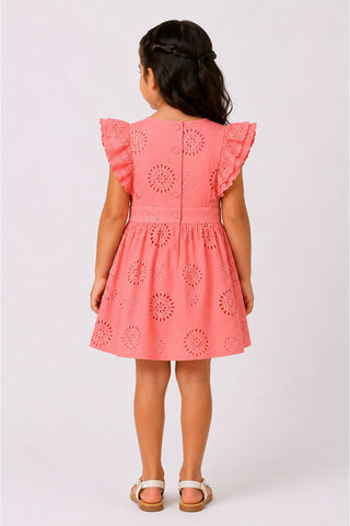 RUFFLED SLEEVES DRESS FOR BABY GIRLS